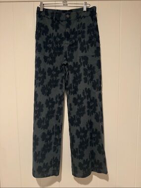 Threads 4 Thought dusty blue/ grey Floral-Print Wide Leg Pants